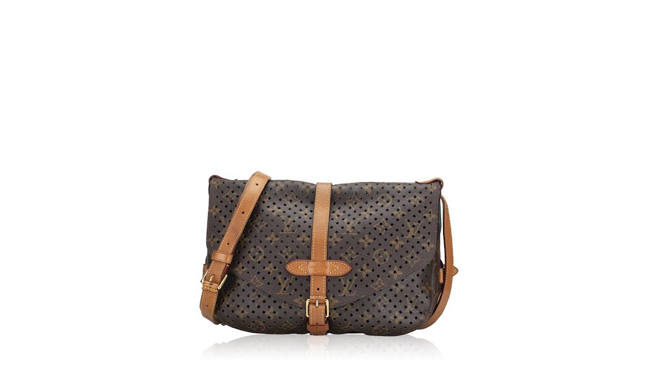 Louis Vuitton Limited Edition Perforated Monogram Canvas Saumur
