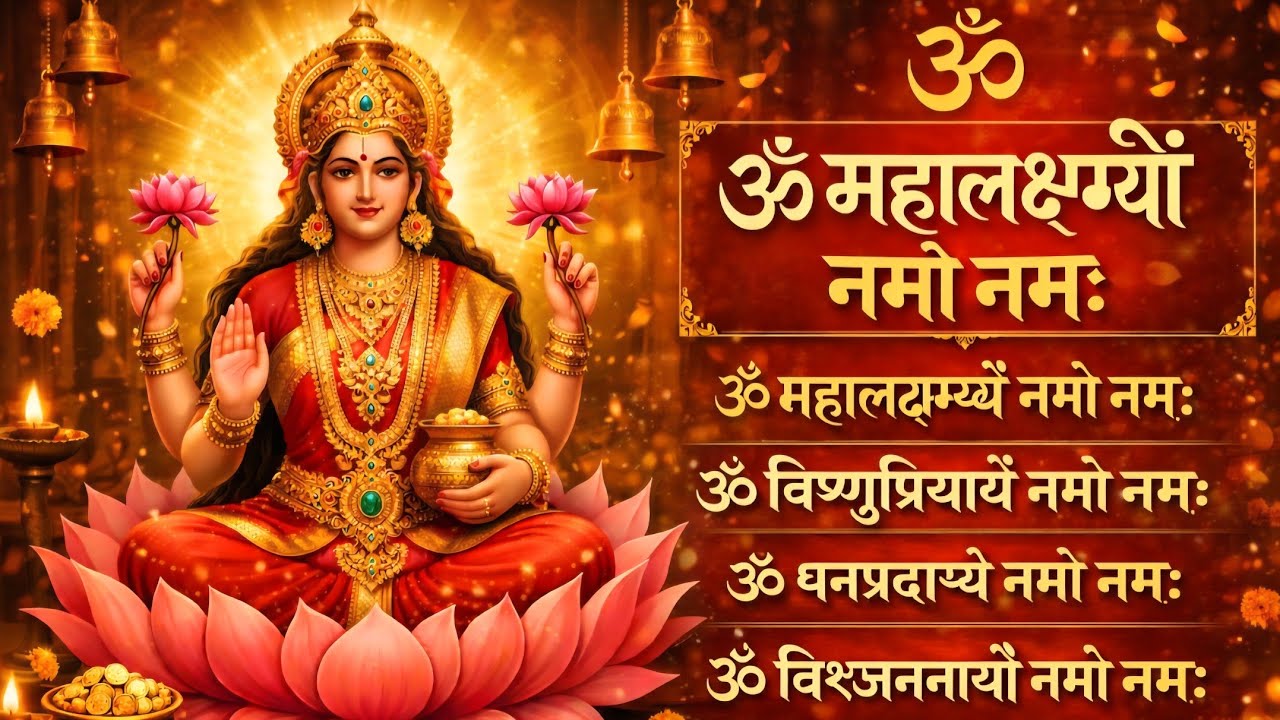 ॐ महालक्ष्म्यै नमो नमः | Powerful Mahalakshmi Mantra | Lakshmi Mantra for Wealth