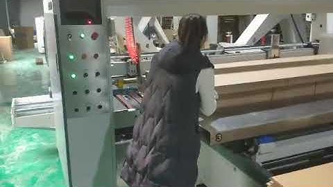 2500x4000 Automatic Folder Gluer Stitcher Machine Two In One Cardboard Stitching Machine