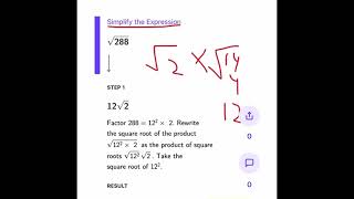 square root the 288