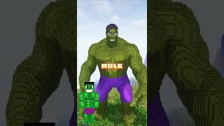 HULK MINECRAFT BUILD CHALLENGE ! #shorts #minecraft #animation #minecraftshorts