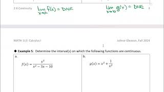 2.6 Continuity: Example 5