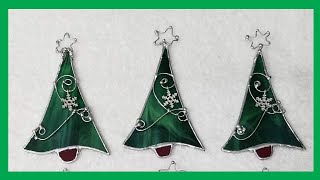 How to make stained glass Christmas tree ornaments  assembly line