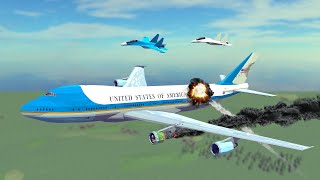Air Force One gets shot down | Satisfying crashes, emergency landings and Shootdowns | Besiege