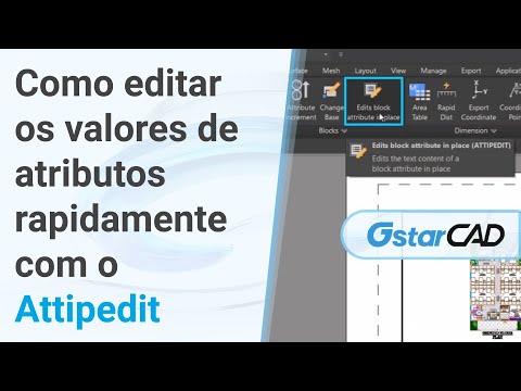Como editar os valores de atributos com o Attipedit no GstarCAD! - YouTube