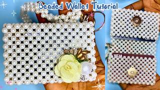 How to Make a Beaded Card Holder | 2-Compartment Pearl Wallet Tutorial