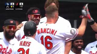 Trey Mancini hits an inside the park home run in his final home at bat as an Oriole at Camden Yards