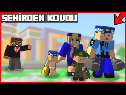 FAKİR, KEREM KOMİSER VE AİLESİNİ ŞEHİRDEN KOVDU! 😱 - Minecraft