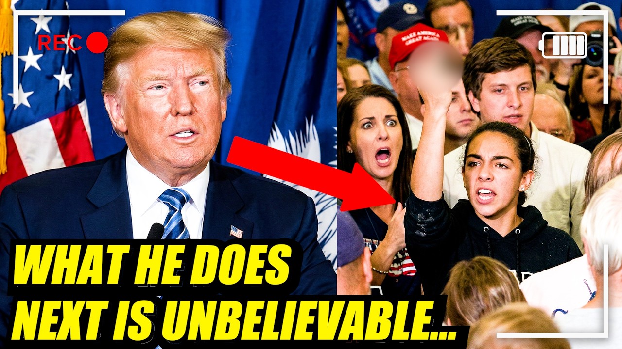 Two veterans TAKE ACTION when leftist radical tries to hijack Trump's speech