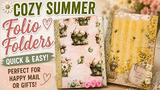Cozy Summer Folio Folders 🌼 Perfect for Happy Mail & Gift Giving