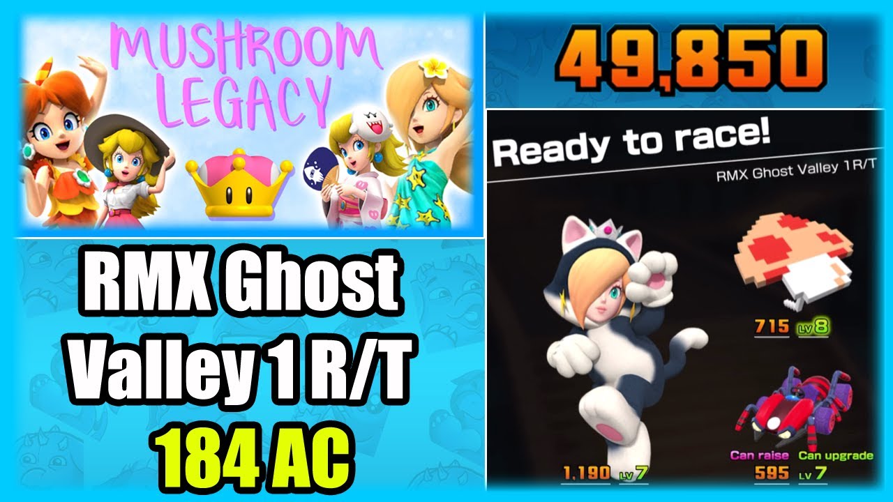 49,850 - RMX Ghost Valley 1R/T - 184 Action Count | Mario Kart Tour ...