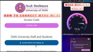 How to Connect MyDU W-fi | MyDU Wifi से कैसे कनेक्ट करें | step-by-step | #delhiuniversity #du
