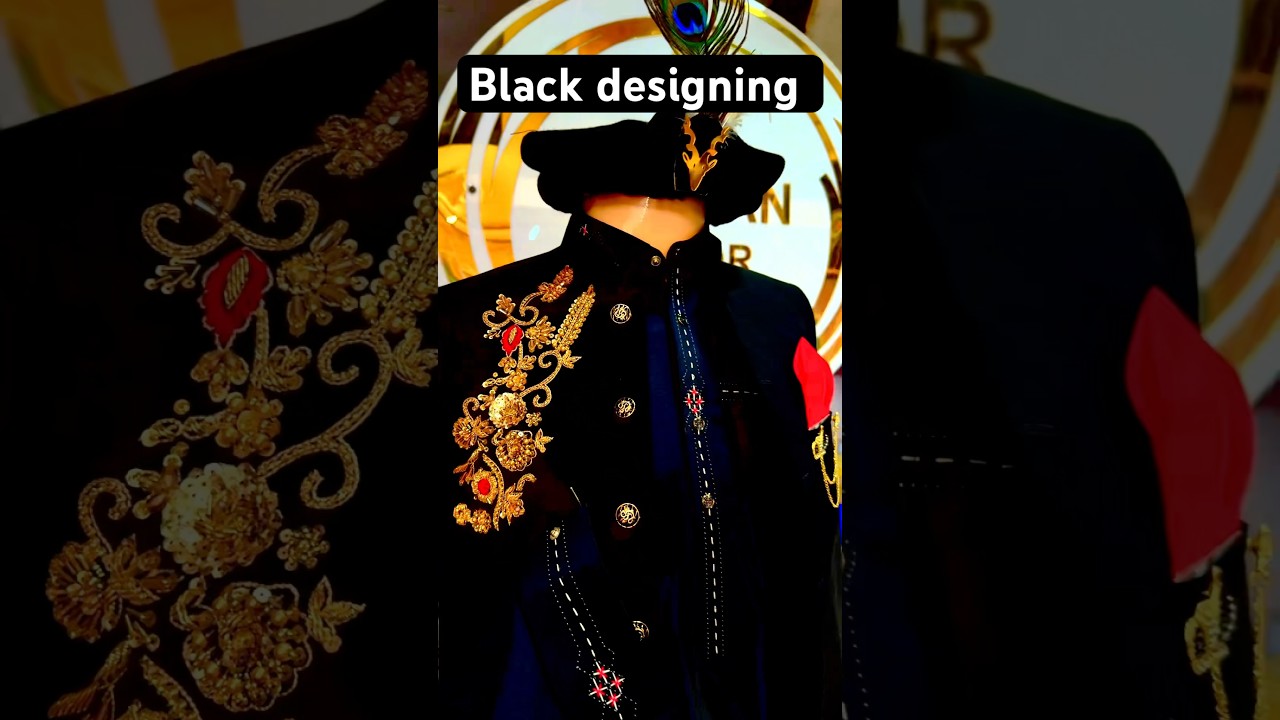 Kala jora black colour ￼New designing dress boys Sut Kurta facial stylus 