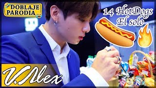 BTS | ¡Comiendo Hotdogs Gratis! 🌭 | (Doblaje Parodia) | V.Alex