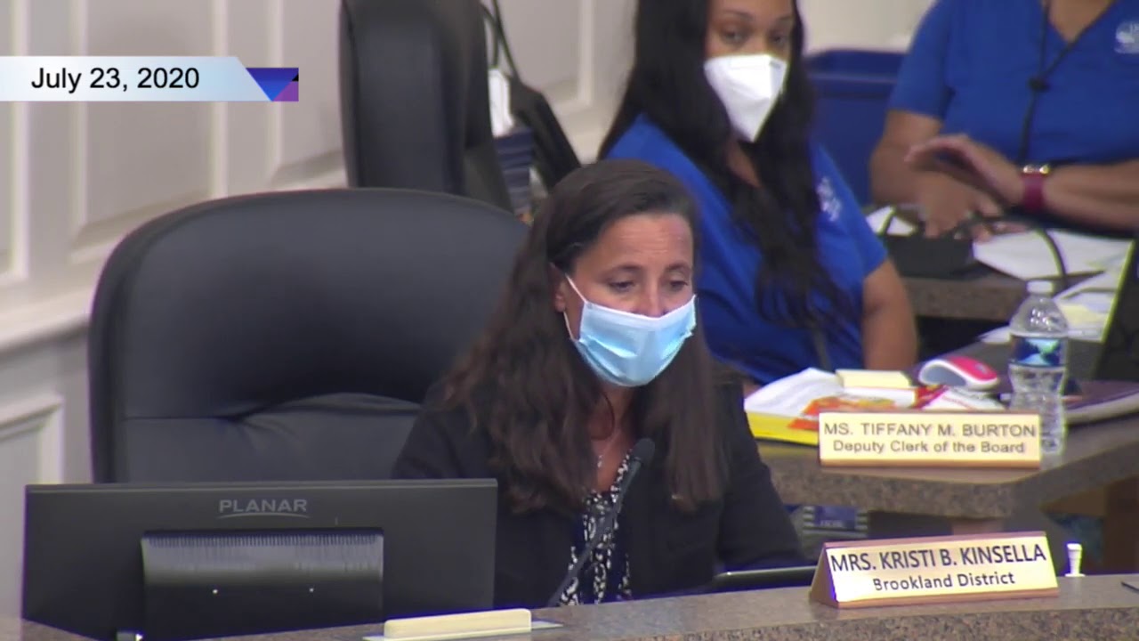 School Board comments, vote on fully virtual start to 2020-21 school year – July 23, 2020