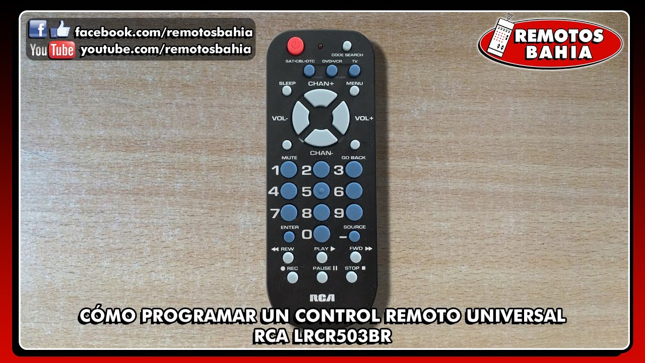 CÓMO PROGRAMAR CONFIGURAR CONTROL REMOTO UNIVERSAL RCA RCU503B LRCR504BB - YouTube