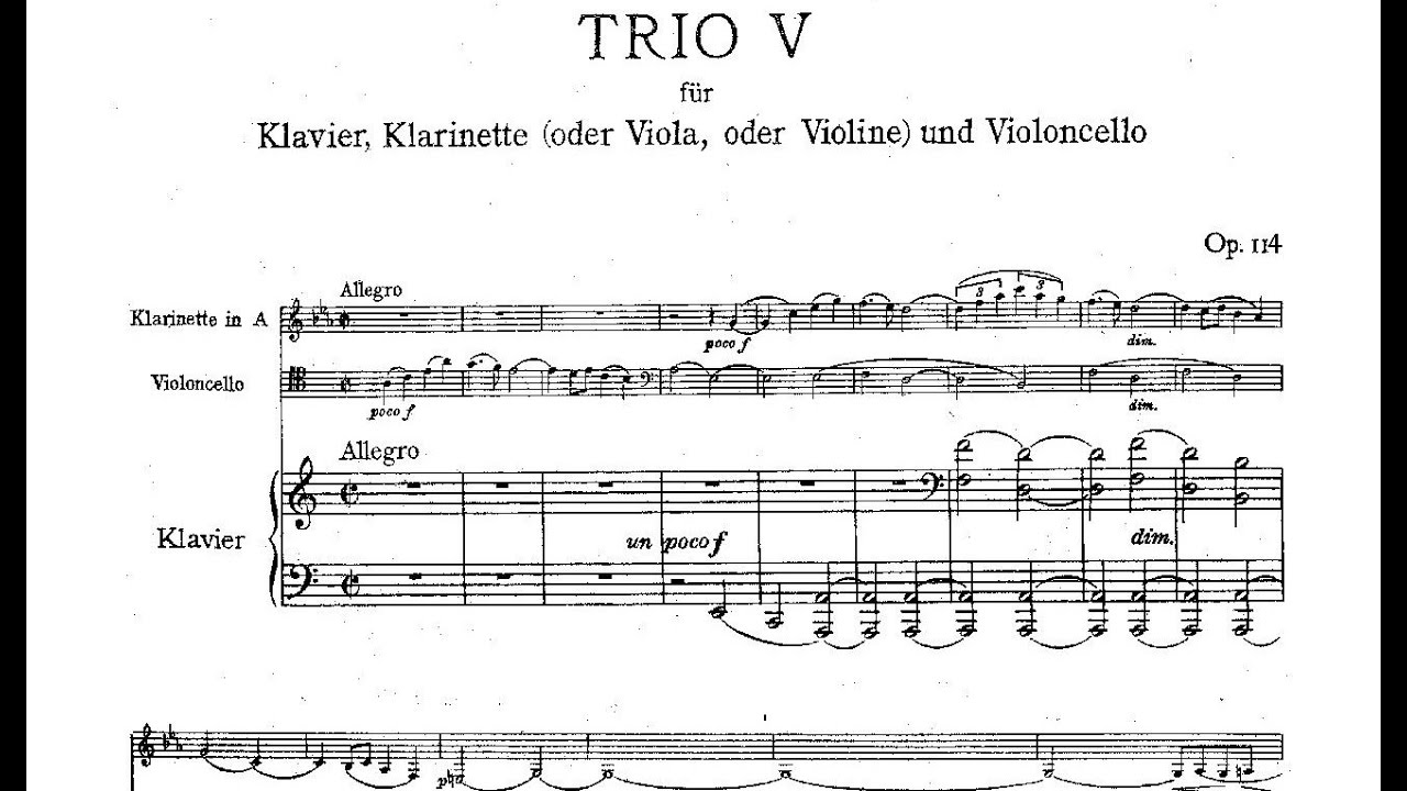 Trio for Clarinet, Cello and Piano in A Minor, Op. 40: III