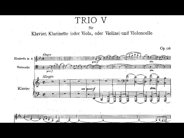 Brahms - Trio avec clarinette op.114