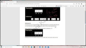 SUBARRAY AND SUBSEQUENCE