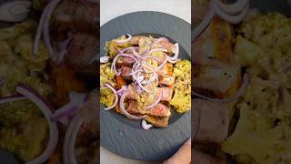 Healthy Sweet Potato Steak with Creamy Broccoli Sauce 😍🥩 #shorts #viralshort