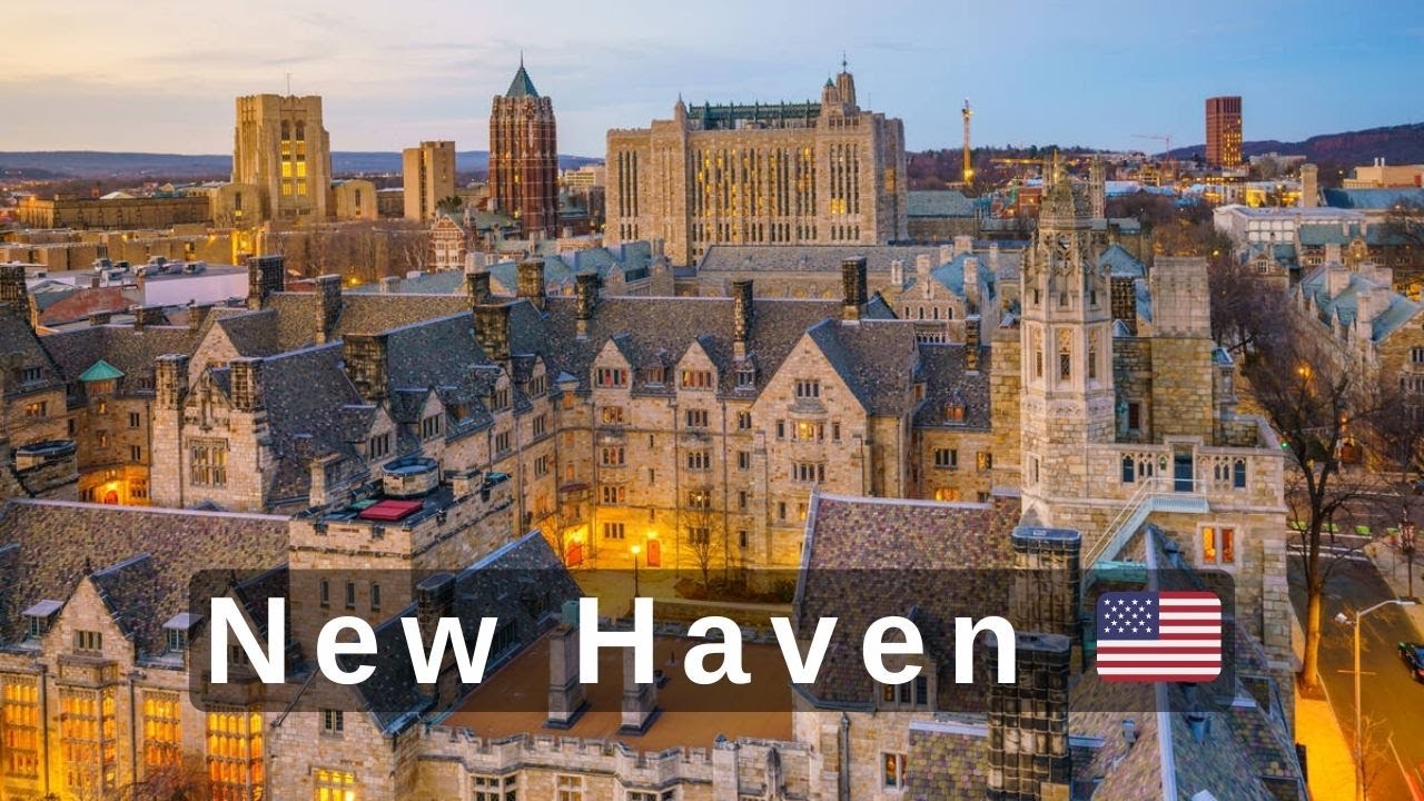 New Haven, Connecticut 🇺🇸 | 4K Drone Footage | Yale