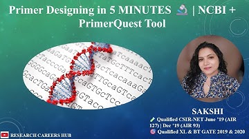 Primer Designing in 5 Minutes | PCR, qPCR & qRT-PCR | Using NCBI& PrimerQuest Tool #education #ncbi