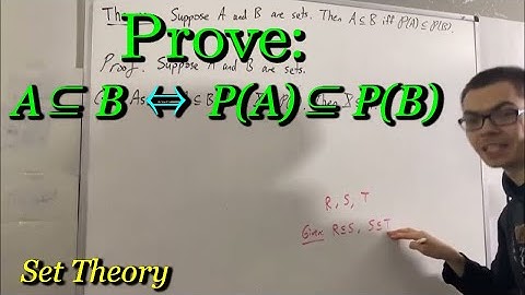 Prove that A ⊆ B if and only if P(A) ⊆ P(B) [ILIEKMATHPHYSICS]
