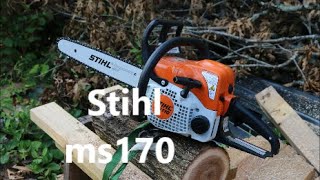 Stihl ms170 Chainsaw review Start-up and test Cuts