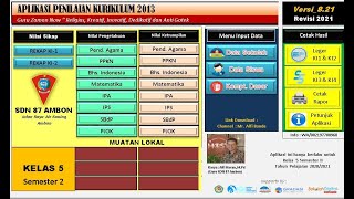 Rilis dan Download Aplikasi Raport Kurikulum 2013 Versi 8.21 Revisi 2021