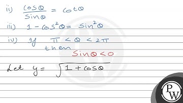 If \( \pi\theta2 \pi \), then \( \sqrt{\frac{1+\cos \theta}{1-\cos \theta}} \) is equal to (A) \...