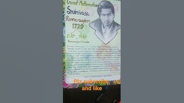 biography poster of SRINIVASA RAMANUJAN #youtubeshorts#craft #drawing #mathematician #ramanujan