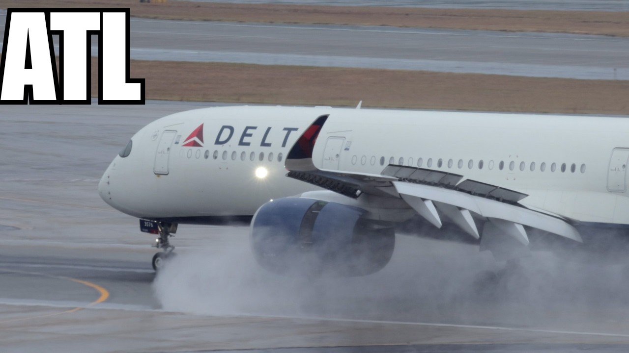 WET & WILD WIDEBODY RUSH! 🌧️ ATL Heavies + Miami Dolphins 747 Charter! | A350s, A340 & More!