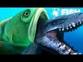 EATING THE MOSASAURUS WHOLE!!! - Fish Feed Grow