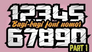 Bagi Bagi font Nomor racing