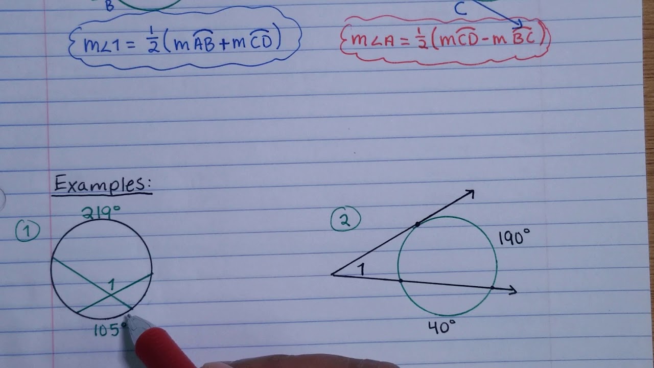 Circles: Secant (Chords) and Tangent Lines - YouTube