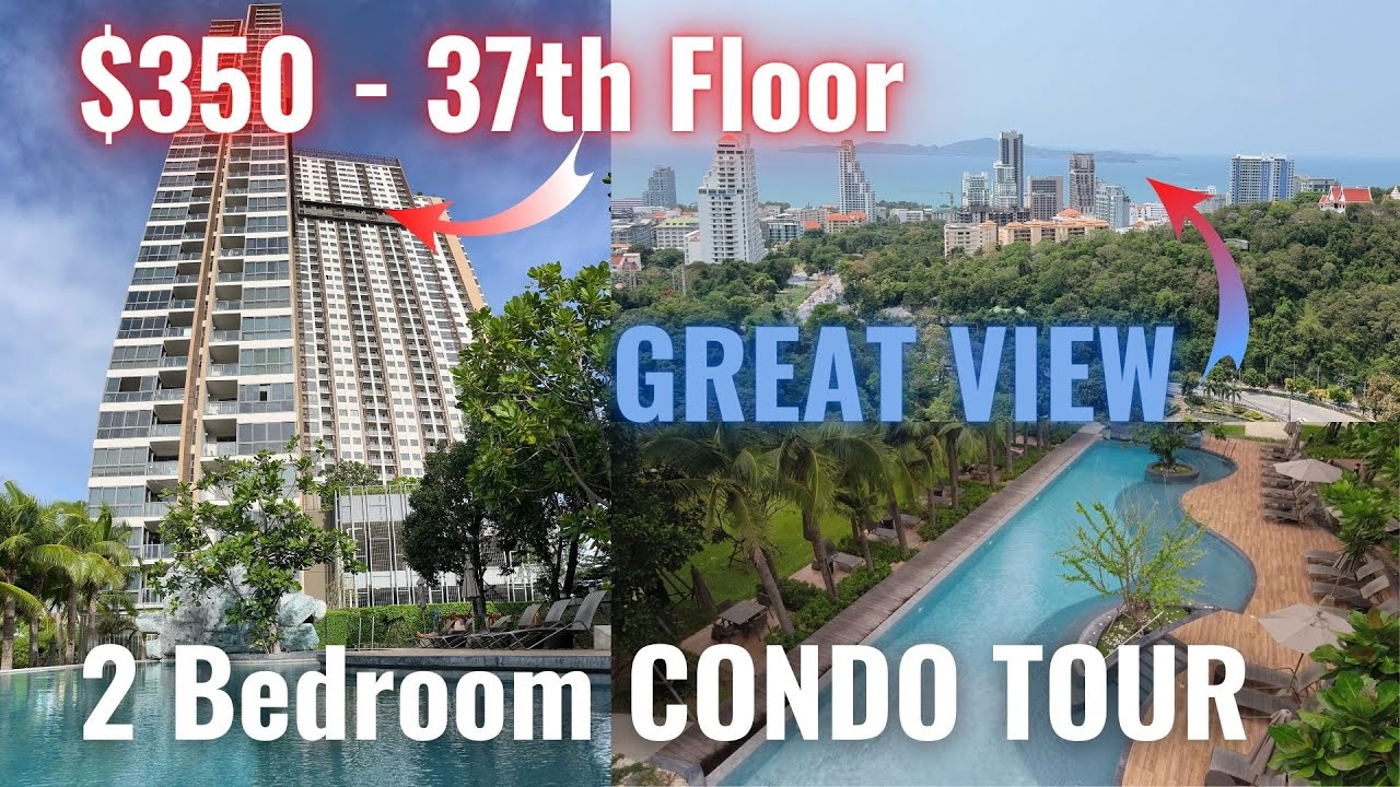 $350 Condo Tour - 2 Bedroom OCEAN View! PATTAYA THAILAND