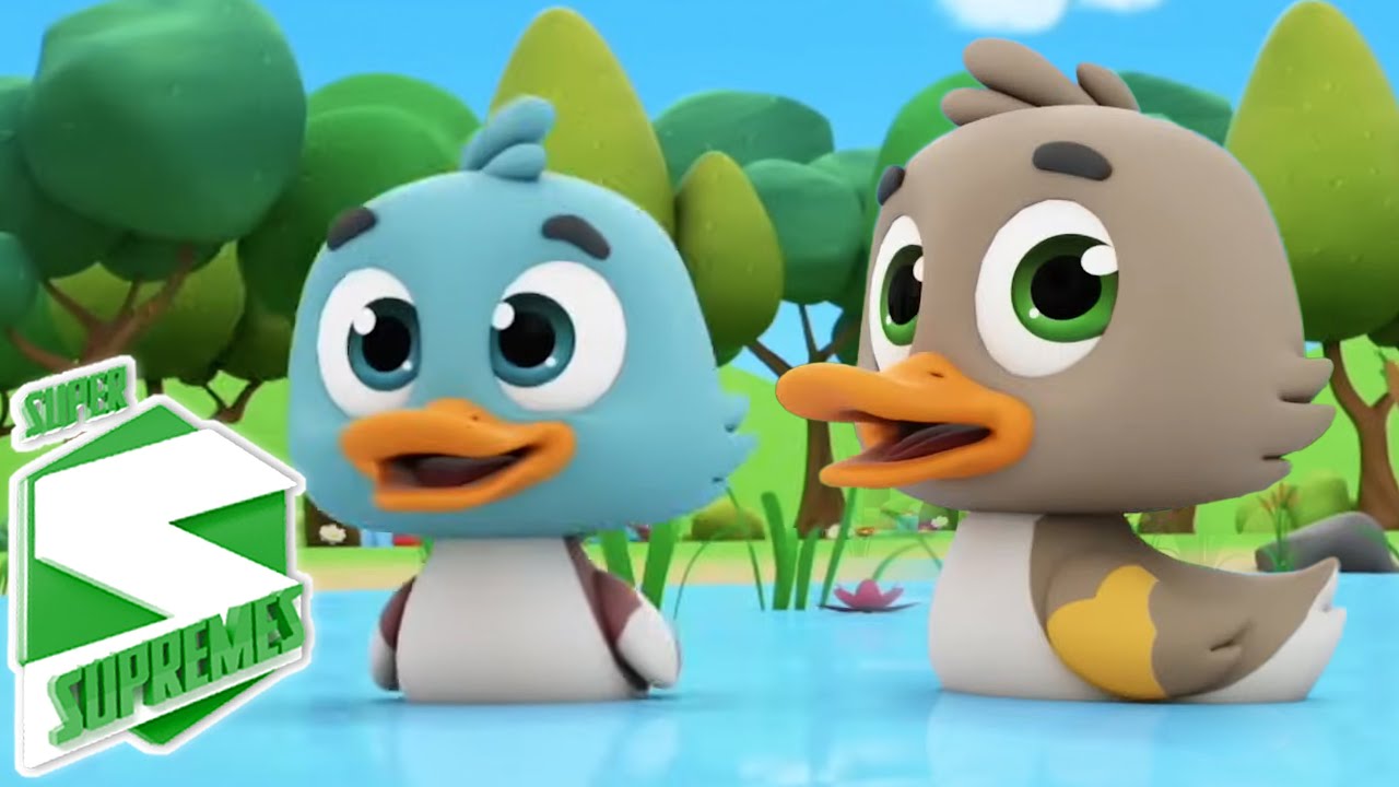 Cinque Piccole Anatre Amici Della Pozzanghera | Di Più Cartoni per Bambini - Super Supremes