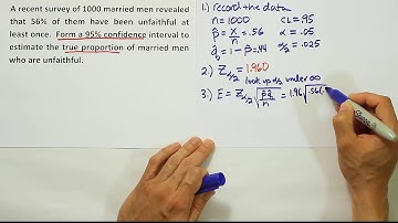 How to construct a confidence interval for the proportion, an example