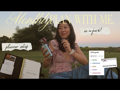 My Monthly Planning Routine But In A Park 🌷 All Things Goals, Content Prep & My Planner Setup