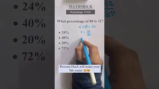 This Percent Hack Will Make your Life Easier 🤯😎 #percentage #ytshorts #shortsfeed #mathsrick