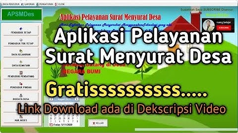 APLIKASI PELAYANAN SURAT-MENYURAT UNTUK DESA - GRATIS