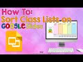 How to Sort Class Lists on Google Slides