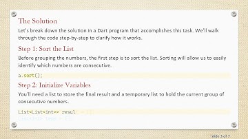 How to Group Consecutive Numbers in a Dart List