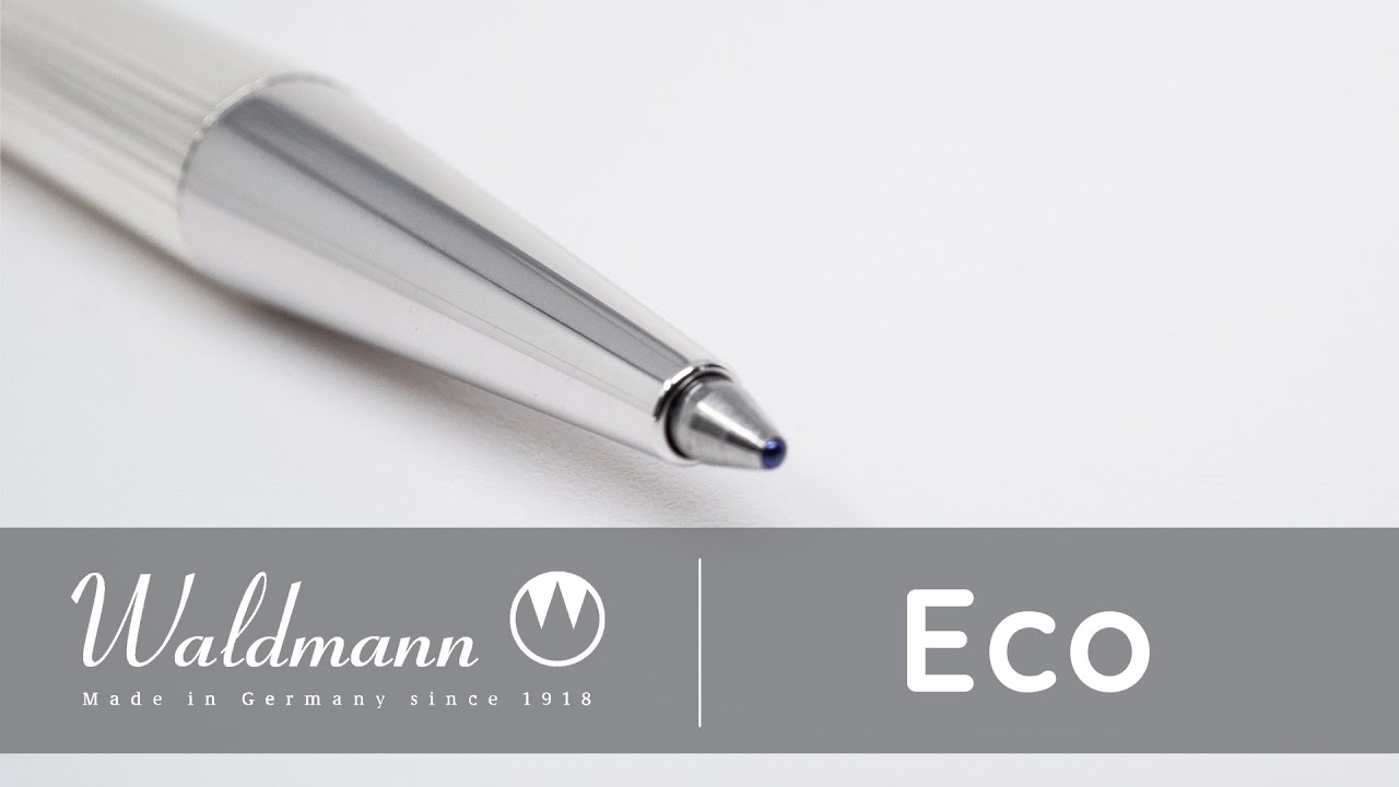 Waldmann Eco Ballpoint Pen Lines Pattern Silver YouTube