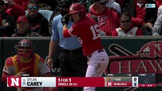 Case Sanderson Dylan Carey Back To Back Home Runs Nebraska Husker Baseball USC 4/26 #casesanderson