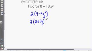 Factoring Special Cases