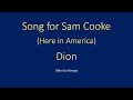 Dion Song For Sam Cooke Here In America KARAOKE mp3