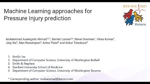 Machine Learning Approaches for Pressure Injury Prediction ICHI 2021
