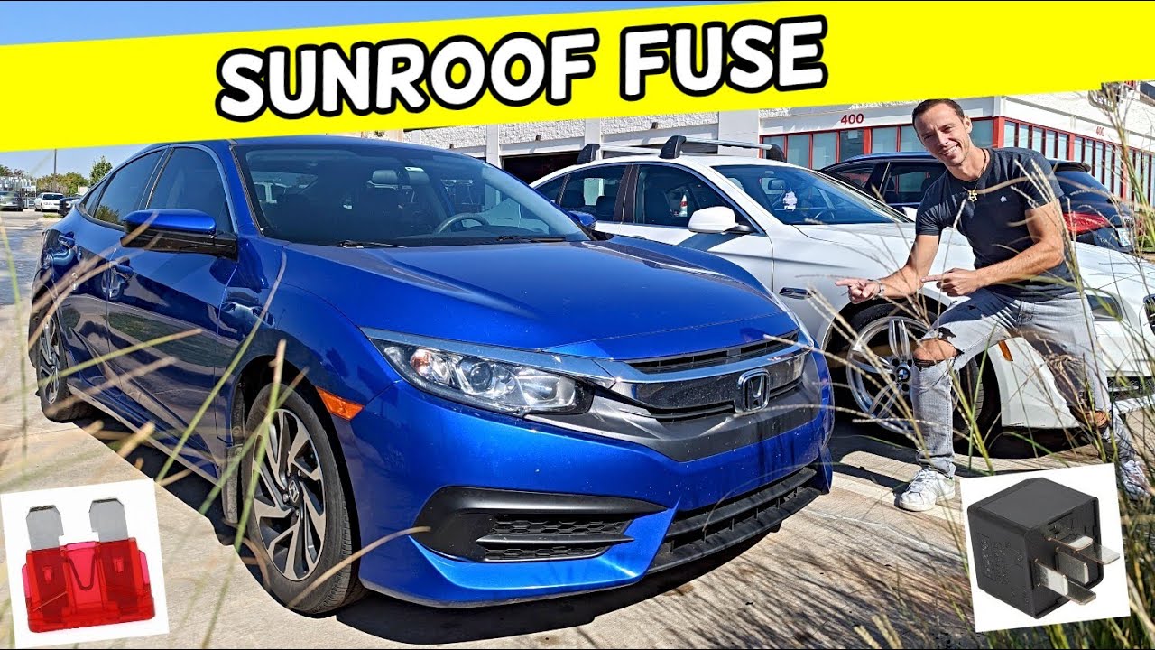 HONDA CIVIC SUNROOF FUSE LOCATION, MOON ROOF FUSE, SUN ROOF FUSE 2016 2017 2018 2019 2020 2021