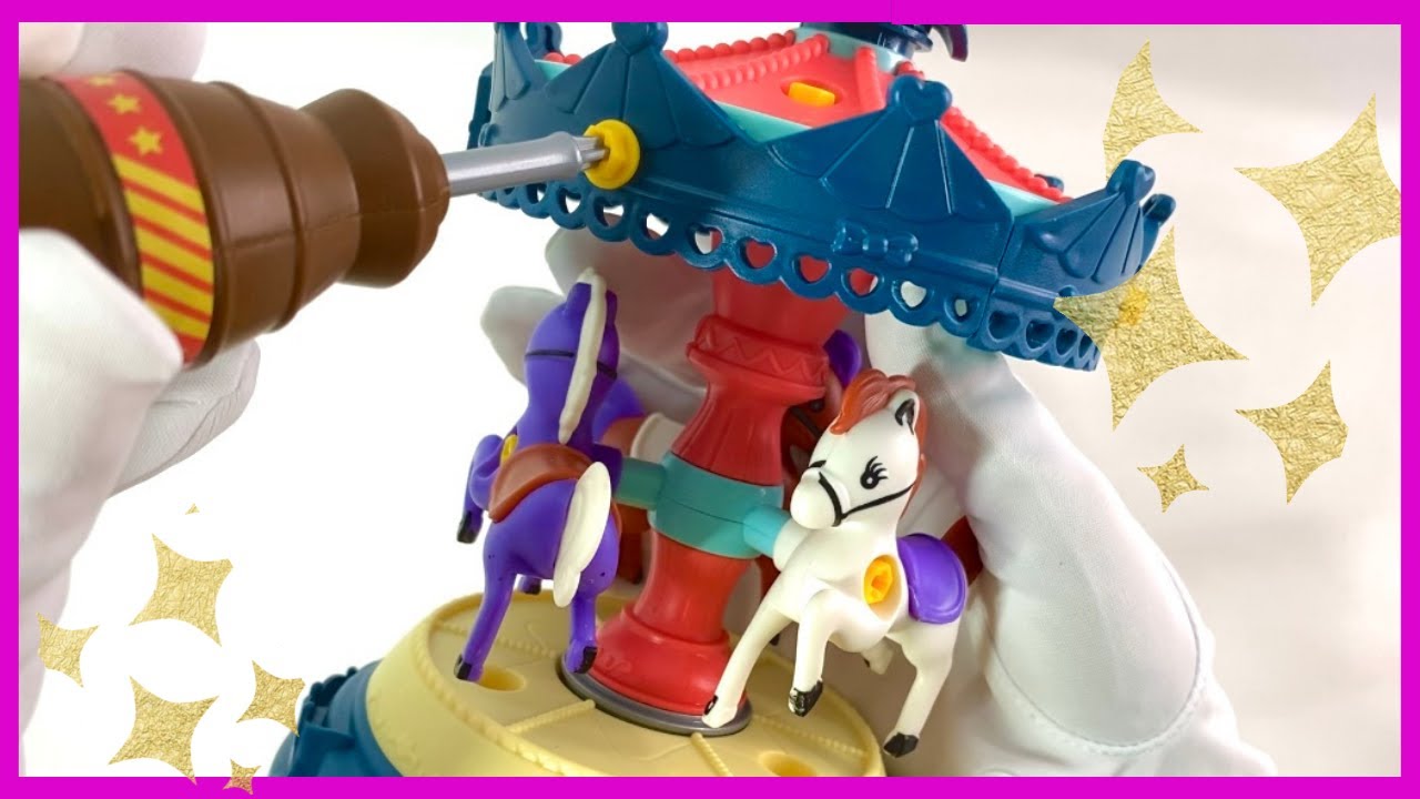 Let's make and play merry-go-round 🎠 DIY toys  review and play 🎪